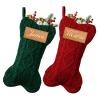 Bemaystar Personalized Dog Christmas Stocking, Custom Dog Bone Stocking Large 16.5 Inch with UV Print,Knit Christmas Stockings with Names, Xmas Dog for Family Kids-Set of 2 view 1