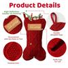 Bemaystar Personalized Dog Christmas Stocking, Custom Dog Bone Stocking Large 16.5 Inch with UV Print,Knit Christmas Stockings with Names, Xmas Dog for Family Kids-Set of 2 view 2