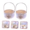 2pcs Satin Wedding Flower Basket for Petal Scattering view 3