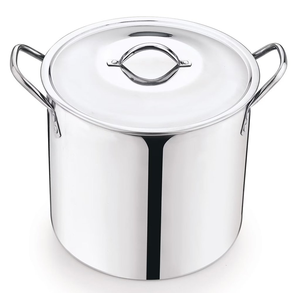 12 Quart Stainless Steel Stock Pot, Silver