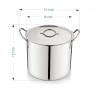 12 Quart Stainless Steel Stock Pot, Silver view 3