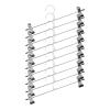 10pcs Dress Hanger Multi Functional Pants Rack Stainless Steel Trouser Clip Skirt Hangers Closet view 1