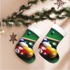 Billiards Christmas Stockings with Plush Cuff 18 Inches Large Party Favors Stockings Personalized Xmas Stocking Fireplace Hanging Stocking for Family Holiday Decorations view 1