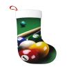 Billiards Christmas Stockings with Plush Cuff 18 Inches Large Party Favors Stockings Personalized Xmas Stocking Fireplace Hanging Stocking for Family Holiday Decorations view 2