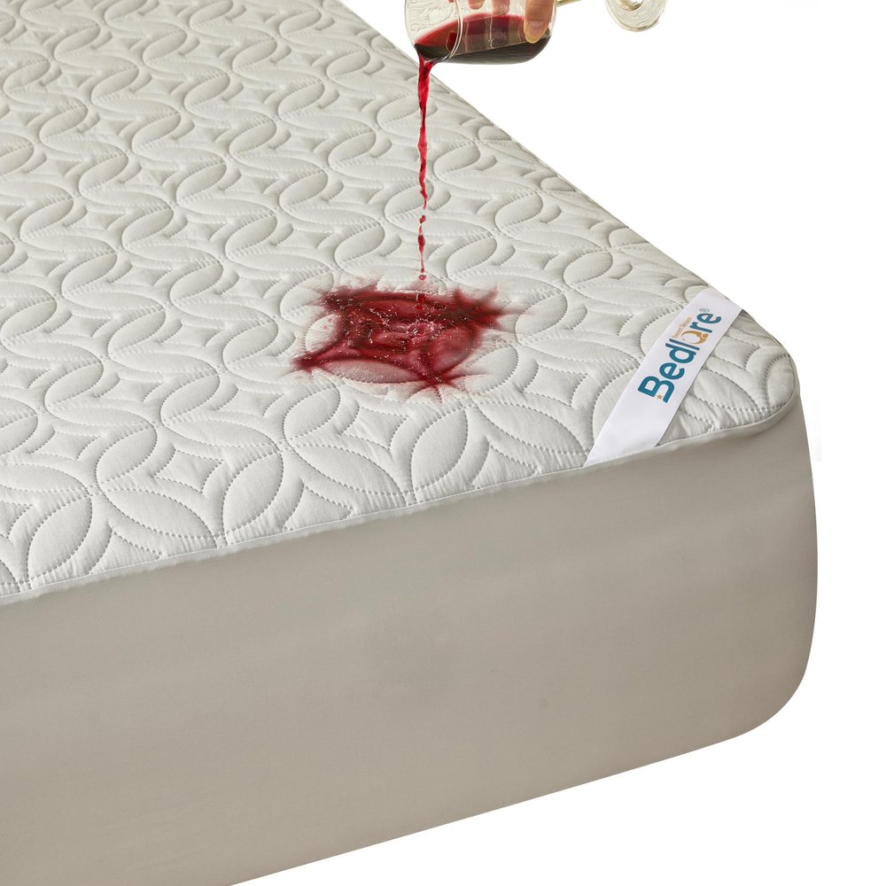 BEDLORE Waterproof Mattress Protector, King Size Mattress Pad with Deep Pocket 6"-18" Depth, Soft Dirt-Proof Double Bed Mattress Cover for Bedroom, College Dorm, Hotel (Light Gray)