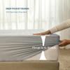 BEDLORE Waterproof Mattress Protector, King Size Mattress Pad with Deep Pocket 6"-18" Depth, Soft Dirt-Proof Double Bed Mattress Cover for Bedroom, College Dorm, Hotel (Light Gray) view 4