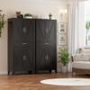 XIOMIOHTRQ Metal Storage Cabinet with Drawer, 71" Tall Storage Cabinets with Adjustable Shelves,Black Farmhouse Freestanding Kitchen Pantry Cabinet for Dining Room, Living Room view 1