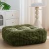 8" Washable Floor Pillow Cushion for Adults, Meditation Cushion Pillow, Removable Tufted Blended Corduroy Cover, Large Square Floor Sitting for Tatami Living Room or Yoga, 22x22 Inch, Machine Washable view 1