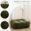 8" Washable Floor Pillow Cushion for Adults, Meditation Cushion Pillow, Removable Tufted Blended Corduroy Cover, Large Square Floor Sitting for Tatami Living Room or Yoga, 22x22 Inch, Machine Washable view 3