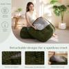 8" Washable Floor Pillow Cushion for Adults, Meditation Cushion Pillow, Removable Tufted Blended Corduroy Cover, Large Square Floor Sitting for Tatami Living Room or Yoga, 22x22 Inch, Machine Washable view 4