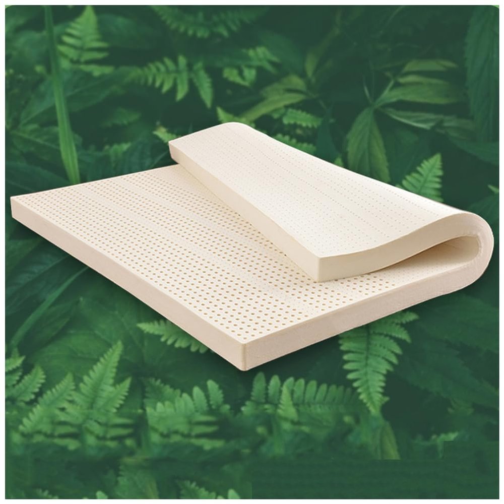 100% Natural Latex Mattress Topper Latex Mattress Topper with Organic Cotton Cover, Medium Firm 1/2/3/4/6 Inch Thick, Maintain Deep Sleep,6in,90x190cm(35x75in)