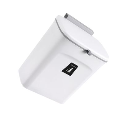 BESPORTBLE Wall Hanging Waste Bin with Lid Space-Saving Rubbish Storage Container for Kitchen Cabinet Door Panel Up to Thick Smooth Surface Household Trash Can