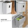 BESPORTBLE Wall Hanging Waste Bin with Lid Space-Saving Rubbish Storage Container for Kitchen Cabinet Door Panel Up to Thick Smooth Surface Household Trash Can view 3
