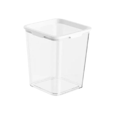 FONDOTIN Square Translucent Trash Can for Office and Desk Spaces PET