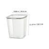 FONDOTIN Square Translucent Trash Can for Office and Desk Spaces PET view 2