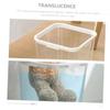 FONDOTIN Square Translucent Trash Can for Office and Desk Spaces PET view 3
