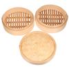 PRETYZOOM Traditional Handmade Steamer Basket with Lid for Steaming Dim Sum Dumplings Vegetables and Asian Food Reusable Cooking Basket view 1
