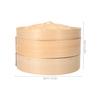 PRETYZOOM Traditional Handmade Steamer Basket with Lid for Steaming Dim Sum Dumplings Vegetables and Asian Food Reusable Cooking Basket view 2