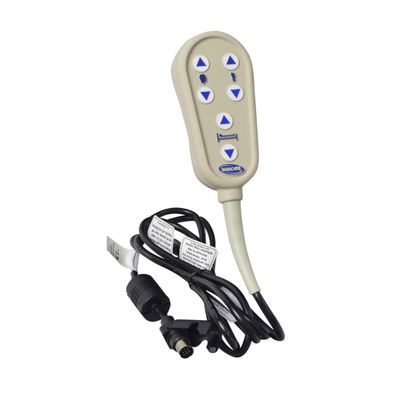 6-Button 3-Function Hand Control Pendant Compatible with Invacare G-Series Full Electric Bed (60108014)