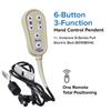 6-Button 3-Function Hand Control Pendant Compatible with Invacare G-Series Full Electric Bed (60108014) view 4