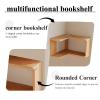 1-Tier L-Shaped Corner Shelf with Open Display Shelving, 13.4-Inch Bookshelf for Home Office, Living Room, or Bedroom (Light Walnut Wood, Natural Finish) view 4