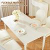 Frosted 3(mm) Clear Plastic Table Protector,18x70 Inch Waterproof Scratch-Resistant PVC Cover for Dining Table, End Table, Coffee Table, and Countertop view 2
