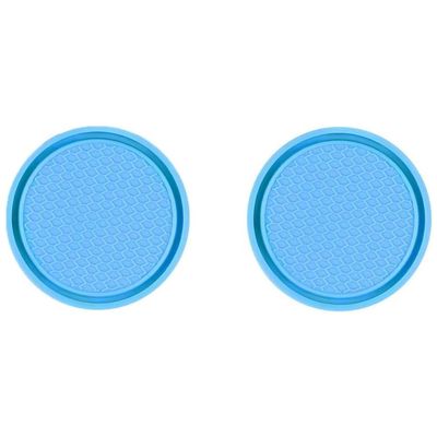 SAGECARW 2 PCS Car Cup Holder Coaster for Kia NIRO 2017-2021, Rubber Universal Non Slip Spill Waterproof Embedded in Ornaments Interior Accessories,D/Blue
