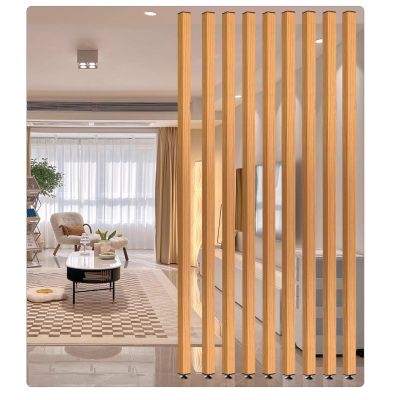 Aluminum Room Divider Ceiling Mounted Rotating Slat Wall Screen, Adjustable Aluminum Alloy Partitions for Modern Living Room, Studio, Entryway Easy Installation(6root,215cm/84.6in/7.05ft)