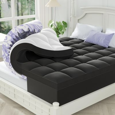 ChiXpace Dual Layer 5 Inch Memory Foam Mattress Topper Queen