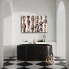 Multiple People Closeup of Smile with White Teeth Poster Dental Hospital (1) Canvas Painting for Living Room Bedroom Decor 24x16inch(60x40cm) Frame-style view 2