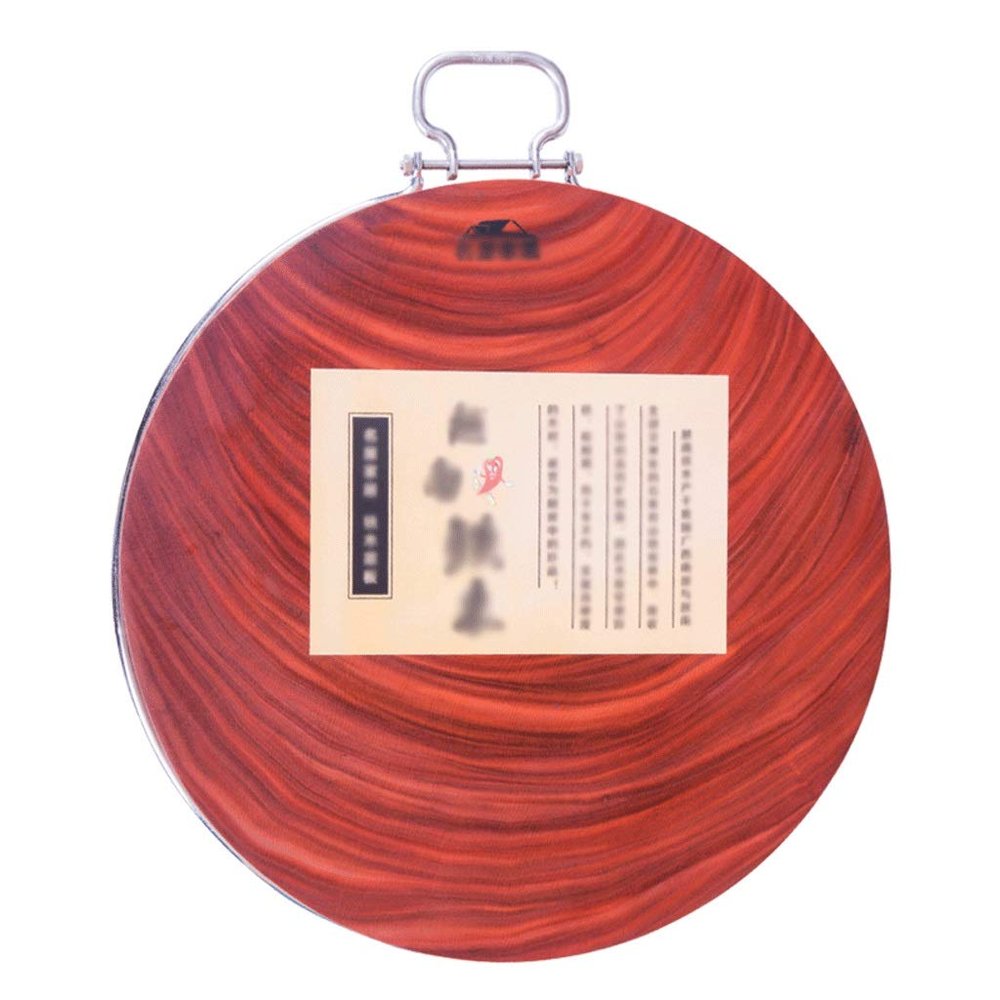 AUPUXNSX Solid Wood Cutting Board Kitchen Home Authentic Iron Wood Whole Wood Round Chopping Block with Handle Best Kitchen Chopping Board for Meat (One color-33 * 5cm