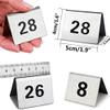Double-sides Stainless Steel Table Sign Card Number Card Wedding Restaurant Cafe Bar Place Desk Holder(1 to 10) view 3