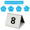 Double-sides Stainless Steel Table Sign Card Number Card Wedding Restaurant Cafe Bar Place Desk Holder(1 to 10) view 4