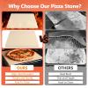 MAXTBEE 15x12 Inch Rectangle Pizza Stone for Oven and Grill, 0.6" Thick Heavy Duty Cordierite Bread Baking Stone for Crisp Pizza Cookies (With Scraper and Parchment Papers) view 3