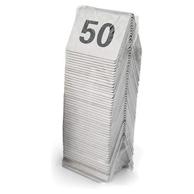 Double-sides Stainless Steel Table Sign Card Number Card Wedding Restaurant Cafe Bar Place Desk Holder(41 to 50)