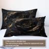 GKPLY Rose Comforter Cover, Gold Rose Duvet Cover Set, Black Flower Bedding & Home Decor, Zipper & Ties, Reversible Print Comforter Set & 2 Pillow Cases, California King view 4