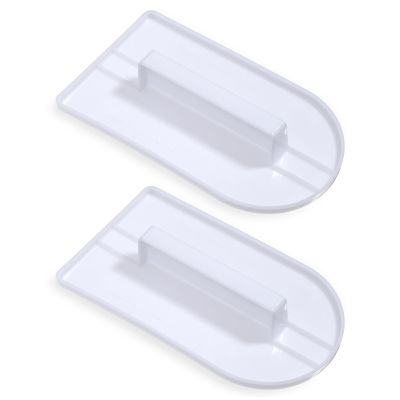 2Pcs Fondant Smoothing, 14.5 x 8 cm/5.7" x 3.1" Fondant Tools Plastic Cake Decorating Smoother & Polisher Cake Decorating Tools Cake Leveler for Smoothing Icing Decoration Sugar Craft (White)