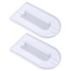 2Pcs Fondant Smoothing, 14.5 x 8 cm/5.7" x 3.1" Fondant Tools Plastic Cake Decorating Smoother & Polisher Cake Decorating Tools Cake Leveler for Smoothing Icing Decoration Sugar Craft (White) view 1