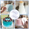 2Pcs Fondant Smoothing, 14.5 x 8 cm/5.7" x 3.1" Fondant Tools Plastic Cake Decorating Smoother & Polisher Cake Decorating Tools Cake Leveler for Smoothing Icing Decoration Sugar Craft (White) view 4