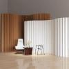 JevLoN Paper Room Divider Retractable Partition Wall Folding Privacy Screen Portable Accordion Paper Wall Separators for Living Room, Office, Store, Event Exhibition(White,200X500CM/78.7x196.8in) view 3