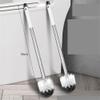 Bathroom Toilet Brush Household Set Bathroom Long Handle Extended Stainless Steel Cleaning Brush view 2