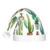 FKGKDF Cactus Flower Print Led Christmas Hat Decorations, Unisex Xmas Hat For Holiday Parties Supplies view 3