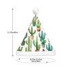 FKGKDF Cactus Flower Print Led Christmas Hat Decorations, Unisex Xmas Hat For Holiday Parties Supplies view 4