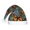 FKGKDF Monarch Butterflies Print Led Christmas Hat Decorations, Unisex Xmas Hat For Holiday Parties Supplies view 3