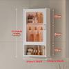 Wall-Mounted Bathroom Storage Cabinet, Over-The-Toilet Organizer with Doors, Versatile Hanging Cabinet for Bathroom, Kitchen, Living Room, Office - White A view 2