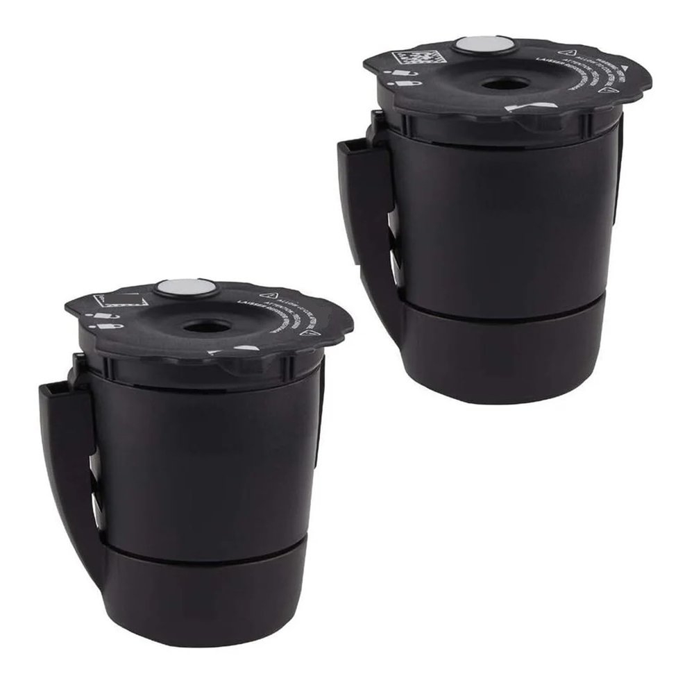 2-Pack Universal Reusable Coffee Filters Refillable Grinds for Keurig My K-Cup 2.0 Home Coffee Maker stability