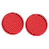 2 PCS Car Cup Holder Coaster for Jaguar I-PACE 2018-2020, Rubber Universal Non Slip Spill Waterproof Embedded in Ornaments Interior Accessories,E/Red view 1