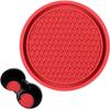 2 PCS Car Cup Holder Coaster for Jaguar I-PACE 2018-2020, Rubber Universal Non Slip Spill Waterproof Embedded in Ornaments Interior Accessories,E/Red view 3