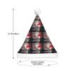 ABYchdd Eiffel Tower With Red Umbrella Print Adult Glowing Led Christmas Hat, Polyester 3-Mode Light Led Hat For Holiday Gatherings view 4