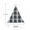 ABYchdd Blue Eyes Wolf Print Adult Glowing Led Christmas Hat, Polyester 3-Mode Light Led Hat For Holiday Gatherings view 4